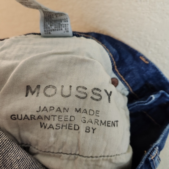 Moussy Vintage Glendele Distressed Tapered Raw Hem Ankle Skinny Denim Jeans 25 - Picture 11 of 15